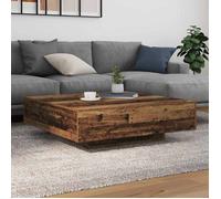 ""SALE 2026"" Table à café Marron - Table basse Bois Ancien 100x100x31cm - bois d'ingénierie PRO248614451