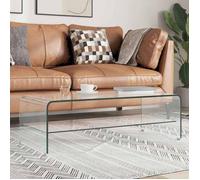""SALE 2026"" Table à café Transparent - Table basse Clair 98x45x31cm Verre trempé PRO859463158