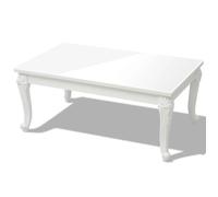 ""SALE 2026""Table de Canapé - Cabinet salon - conception simple Blanc - Table basse 100x60x42cm Blanc brillant 11.65 Kg 570844