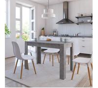 ""SALE 2026"" Table de cuisine style minimaliste Gris - Table à manger Gris béton 120x60x76cm - bois d'ingénierie PRO670976122