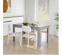 ""SALE 2026"" Table de cuisine style minimaliste Gris - Table de salle à manger Gris béton 140x74,5x76cm Aggloméré PRO482036544