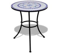 ""SALE 2026"" Table de jardin Bleu - Table de bistro Bleu et blanc 60cm Mosaïque PRO511916931