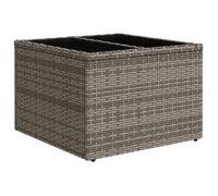 ""SALE 2026""Table de jardin/Console de jardin - WINWIN - Table salle balcon - dessus en verre gris 55x55x37cm - Résine tressée 8 Kg 8
