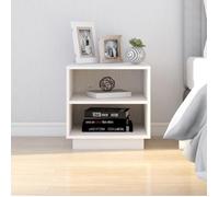 ""SALE 2026"" Table de nuit Blanc - Table de chevet Blanc 40x34x40cm - bois de pin solide PRO413031937