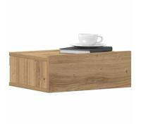 ""SALE 2026"" Table de nuit Brun - Table de chevet flottante chêne artisanal bois d'ingénierie PRO135443819