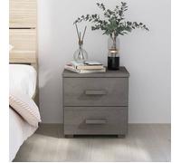 ""SALE 2026"" Table de nuit Gris - Table de chevet HAMAR Gris clair 40x35x44,5cm - bois pin massif PRO837684619