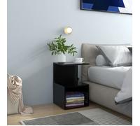 ""SALE 2026"" Table de nuit Noir - Table de chevet noir 35x35x55cm - bois ingénierie PRO998309806