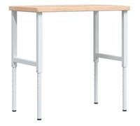 ""SALE 2026""Table de travail grande surface Brun - Établi 100x60x(73-99 5) cm bois de chêne massif rectangulaire 25.54 Kg3602474