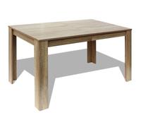 ""SALE 2026""Table Repas rustique/Table Salon Brun - Table à manger 140x80x75cm chêne 29.15 Kg 880347
