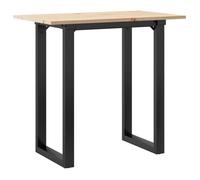 ""SALE 2026""Table Repas rustique/Table Salon Brun - Table à manger cadre en O 80x50x75,5cm bois de pin massif acier 12.52 Kg 948873