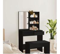 ""SALE 2026"" Tables Noir - Coiffeuse avec miroir noir 74,5x40x141cm PRO775272094