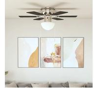 ""SALE 2026"" Ventilateurs de plafond Brun - Ventilateur de plafond orné avec lumière 82cm Marron foncé PRO942528860