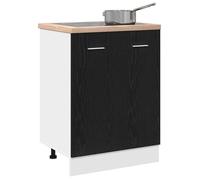 ""SALE d'hiver"" Armoire bas de cuisine - mango - Colonne cuisine - Chêne Noir 60x46x81,5 cm Bois Contreplaqué EU49