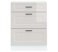 ""SALE d'hiver"" Armoire bas de cuisine - mango - Colonne cuisine - « Porto » Bois d'ingénierie blanc brillant EU28