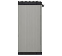 ""SALE d'hiver"" Armoire de rangement - BURKE - Meuble haute - pour jardin - 1 étagère Gris/noir 35x40x85 cm AA234