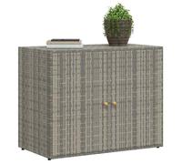 ""SALE d'hiver"" Armoire de rangement - BURKE - Meuble haute - pour jardin - Gris 100x55,5x80 cm Résine tressée AA157