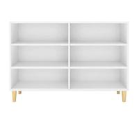 ""SALE d'hiver"" Armoire de rangement - BURKE - Pour salon/bureau - blanc 103,5x35x70 cm - Bois d'ingénierie AA641