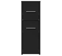 ""SALE d'hiver"" Armoire étroite de salle de bain - BURKE - MODERNE - avec roulettes noir AA531