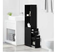 ""SALE d'hiver"" Armoire étroite de salle de bain - BURKE - MODERNE - Chêne noir 22x41x135 cm AA561
