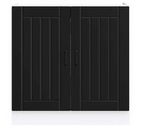 ""SALE d'hiver"" Armoire sous évier - mango - Meuble cuisine - Lucca noir bois d'ingénierie EU1185