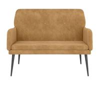 ""SALE d'hiver"" Banc d'entrée/salon - SOLOMON - 1-2 Place - Marron 108x79x79 cm - Velours bb608