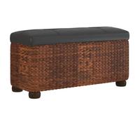 ""SALE d'hiver"" Bancs de rangement - SOLOMON - Meuble de couloir - lot de 2 et coussin marron 69 cm - quenouille bb240