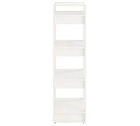 ""SALE d'hiver"" Bibliothèque Multi-Rangement - JILL'S - armoire à livres - Blanc 60x35x125 cm, Bois massif BB2037