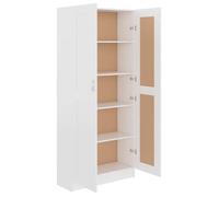 ""SALE d'hiver"" Bibliothèque Multi-Rangement - JILL'S - armoire à livres - Blanc 82,5x30,5x185,5 cm, Bois d'ingénierie BB1676