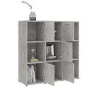 ""SALE d'hiver"" Bibliothèque Multi-Rangement - JILL'S - armoire à livres - Gris béton 90x30x90 cm, Bois d’ingénierie BB1689