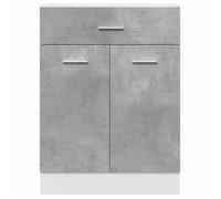 ""SALE d'hiver"" Cabinet/Armoire à tiroirs - mango - Placard cuisine - ""Lyon"" Gris béton 60 x 46 x 81,5 cm Bois d'ingénierie EU1136