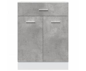""SALE d'hiver"" Cabinet/Armoire à tiroirs - mango - Placard cuisine - ""Lyon"" Gris béton 60 x 46 x 81,5 cm Bois d'ingénierie EU1136