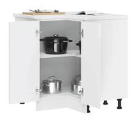 ""SALE d'hiver"" Cabinet/Armoire d'angle de cuisine - mango - Placard cuisine - Kalmar blanc brillant EU1072