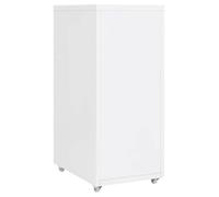 ""SALE d'hiver"" Classeur/Armoire de bureau mobile - BURKE - Contemporain - Blanc 28x41x69 cm Métal AA295