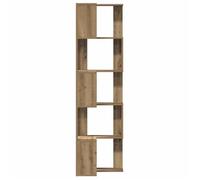 ""SALE d'hiver"" Meuble Étagère/Bibliothèque - Jill's - d'angle 5 niveaux - pour livres - chêne artisanal bois ingénierie BB795