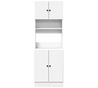 ""SALE d'hiver"" Placard/Armoire de cuisine - mango - avec rangement - blanc 60x50x180 cm bois d'ingénierie EU241