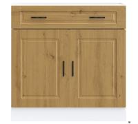 ""SALE d'hiver"" Placard/Armoire de cuisine - mango - avec rangement - Porto chêne artisanal bois d'ingénierie EU439