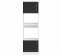 ""SALE d'hiver"" Placards de four 2 pcs - MANGO - Colonnes cuisine - Porto noir bois d'ingénierie EU190