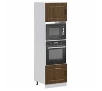 SALE ELEMENTS Cuisine - Armoires de four 2 pcs Lucca - Meuble Colonne Meuble Bas de cuisne chêne marron bois d'ingénierie
