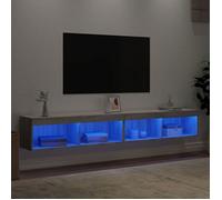 ""SALE Janvier"" MODERNE Armoires TV - MGH - Meubles TV 2 pcs - Pour salon - avec lumières LED - sonoma gris 100x30x30 cm TT4306