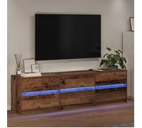 ""SALE Janvier"" MODERNE Armoires TV - MGH - Meubles TV 2 pcs - Pour salon - Bois Ancien 180x34x50 cm - Bois d'ingénierie TT4164