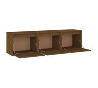 ""SALE Janvier"" MODERNE Armoires TV - MGH - Meubles TV 3 pcs - Pour salon - Marron miel Bois massif de pin 45x30x35 cm TT3350