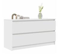 ""SALE Janvier"" MODERNE Cabinet TV - MGH - MEUBLE TV/HIFI - Avec rangement - blanc 100x35x54 cm - Bois d'ingénierie TT1964