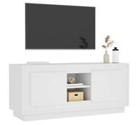 ""SALE Janvier"" MODERNE Cabinet TV - MGH - MEUBLE TV/HIFI - Avec rangement - blanc 102x35x45 cm - Bois d'ingénierie TT988
