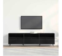 ""SALE Janvier"" MODERNE Cabinet TV - MGH - MEUBLE TV/HIFI - Avec rangement - Chêne noir 150x30x44,5 cm - Bois d'ingénierie TT1988