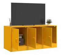""SALE Janvier"" MODERNE Cabinet TV - MGH - MEUBLE TV/HIFI - Avec rangement - jaune moutarde 99x39x44 cm acier TT1460