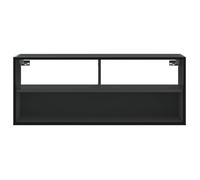 ""SALE Janvier"" MODERNE Cabinet TV - MGH - MEUBLE TV/HIFI - Avec rangement - noir 100x31x39,5 cm - Bois d'ingénierie et métal TT1711