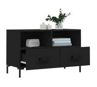 ""SALE Janvier"" MODERNE Cabinet TV - MGH - MEUBLE TV/HIFI - Avec rangement - Noir 80x36x50 cm - Bois d'ingénierie TT1147