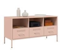 ""SALE Janvier"" MODERNE Cabinet TV - MGH - MEUBLE TV/HIFI - Avec rangement - rose 100,5x39x50,5 cm acier TT1507