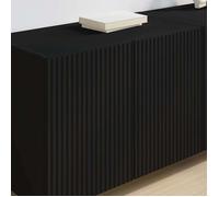""SALE Janvier"" MODERNE Cabinet TV - MGH - Meubles TV mural 2 pcs - Armoire HIFI - Noir 59,5x31x40 cm - Bois d'ingénierie TT3046