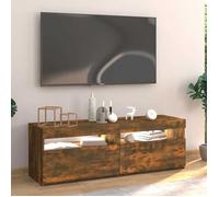""SALE Janvier"" MODERNE Table TV - MGH - Buffet TV - MEUBLE HIFI - avec lumières LED - chêne fumé 120x35x40 cm TT5395